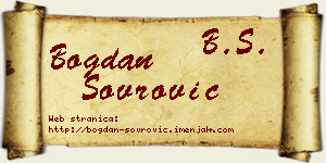 Bogdan Sovrović vizit kartica